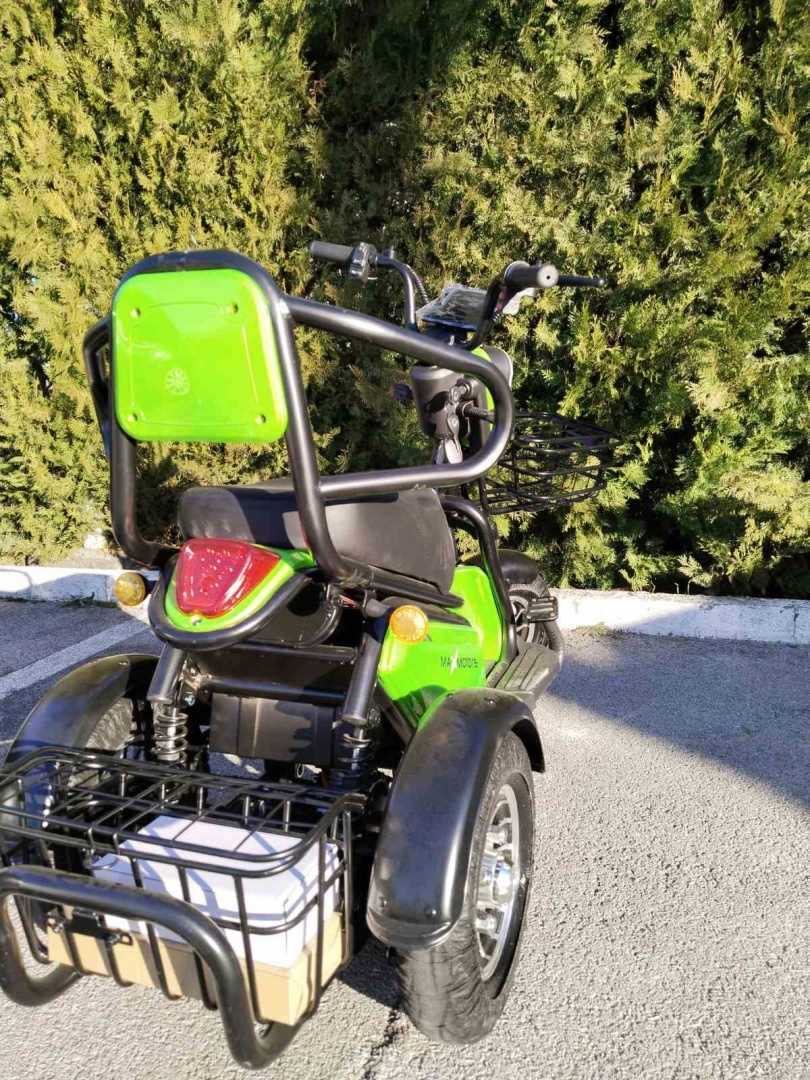Двуместна Електрическа Триколка MaxMotors Pudding 1200W Green - Image 4