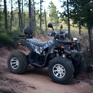 Бензиново ATV MaxMotors 200cc Grizzly PRO с LED бар – Blue Camouflage
