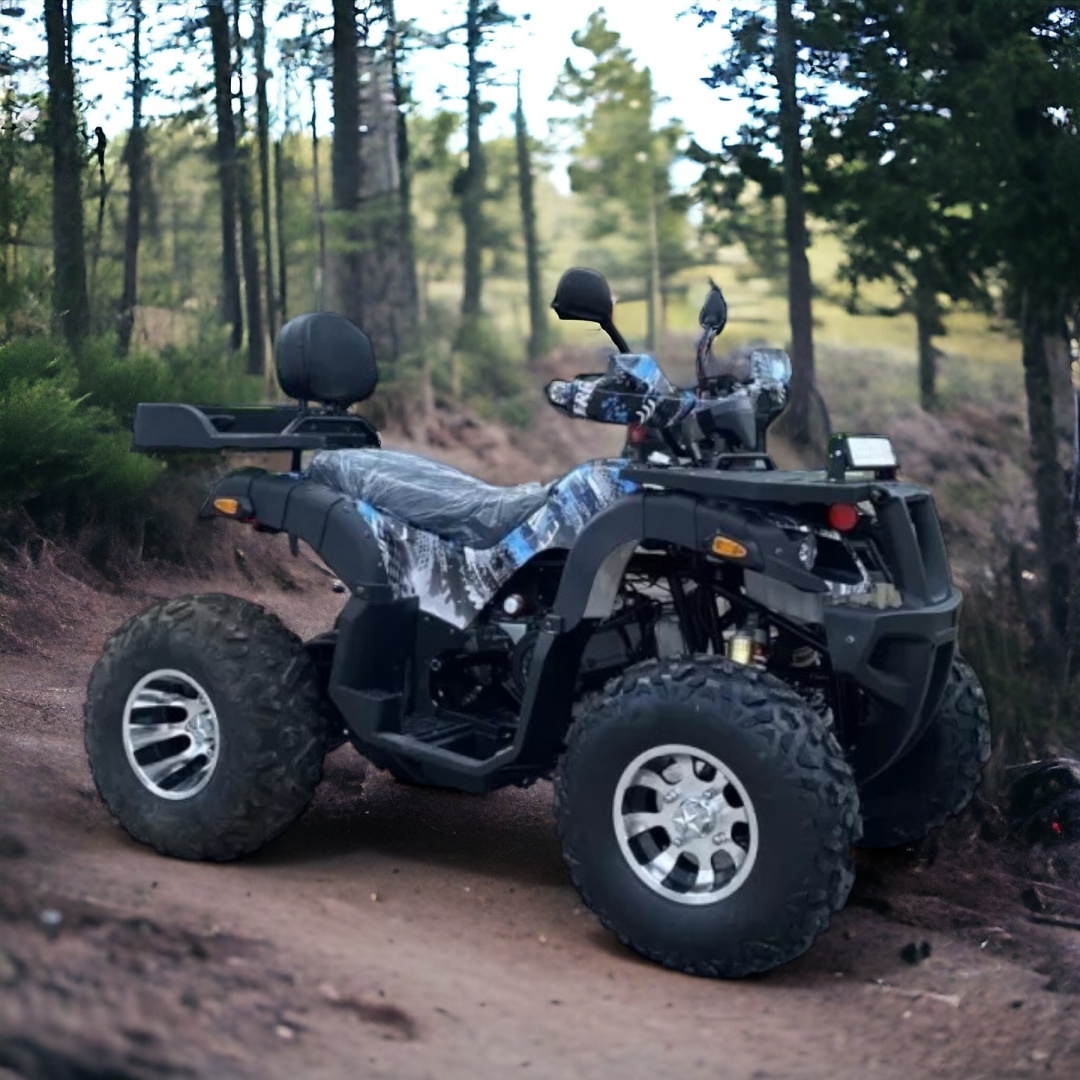 Бензиново ATV MaxMotors 200cc Grizzly PRO с LED бар – Blue Camouflage