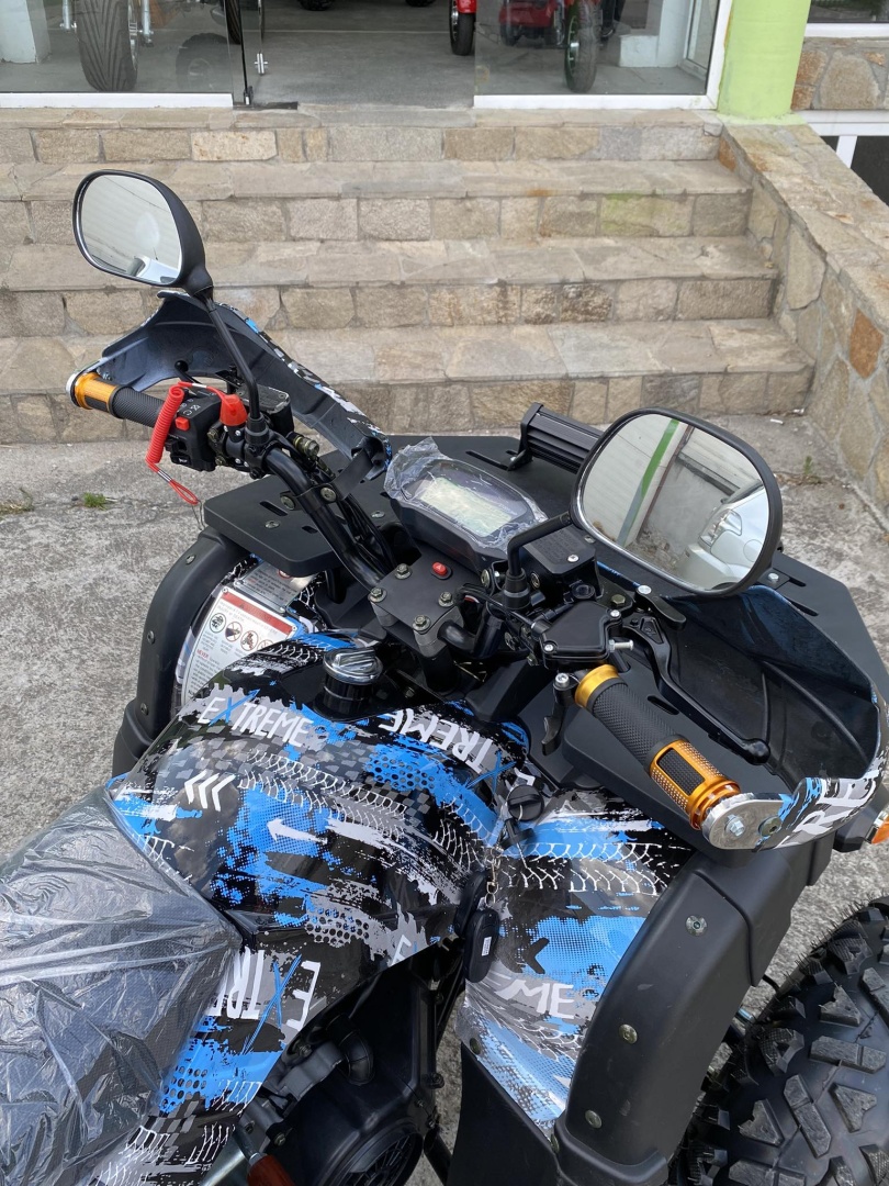 Бензиново ATV MaxMotors 200cc Grizzly PRO с LED бар – Blue Camouflage - Image 8