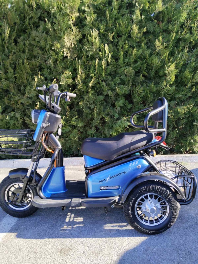 Двуместна Електрическа Триколка MaxMotors Pudding 1200W Blue - Image 2