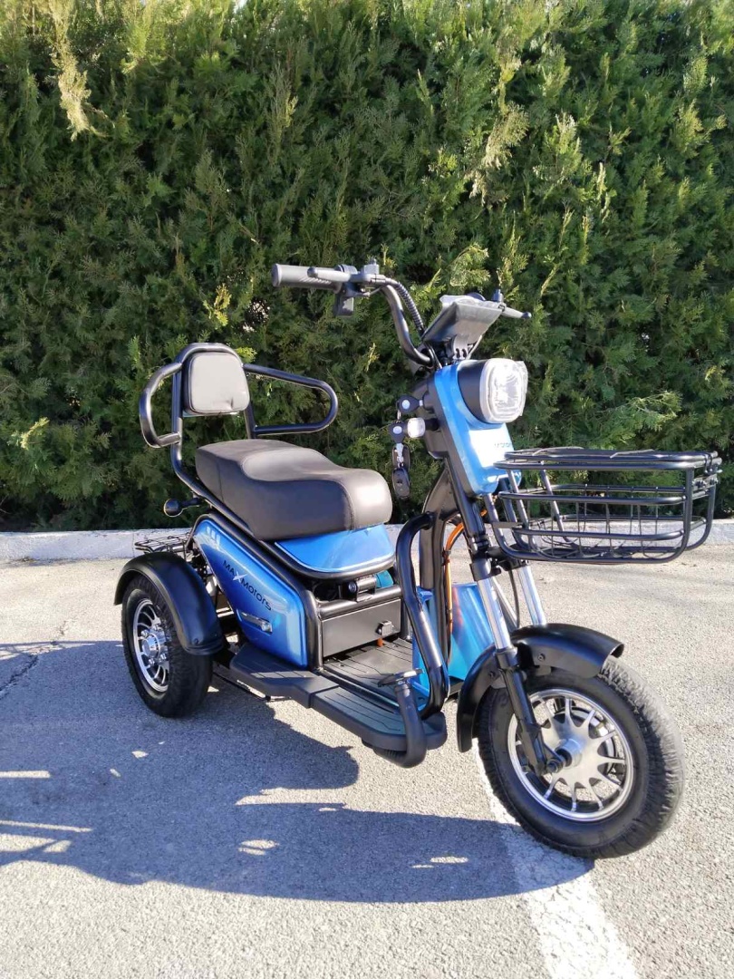 Двуместна Електрическа Триколка MaxMotors Pudding 1200W Blue - Image 3