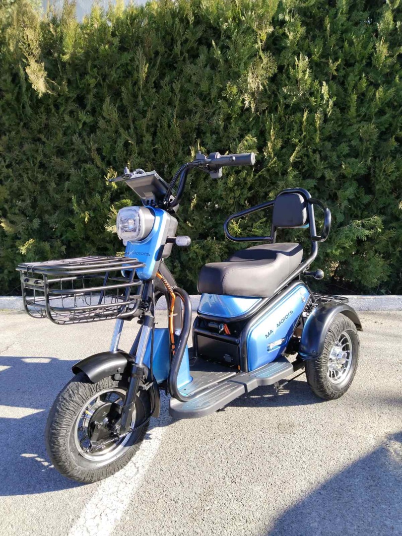 Двуместна Електрическа Триколка MaxMotors Pudding 1200W Blue