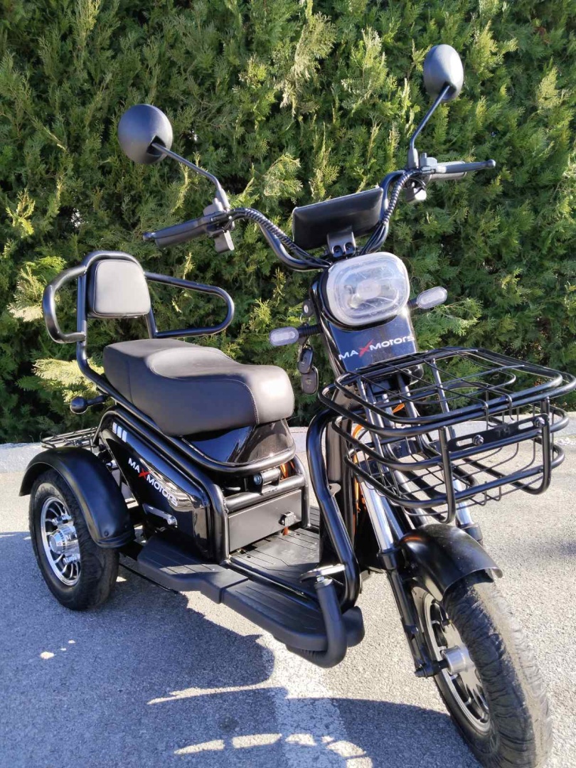 Двуместна Електрическа Триколка MaxMotors Pudding 1200W Black - Image 3