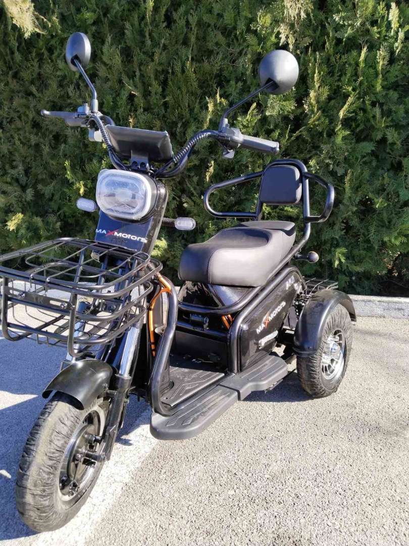 Двуместна Електрическа Триколка MaxMotors Pudding 1200W Black