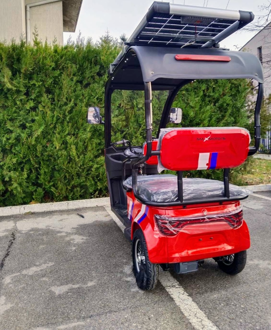 Електрическа триколка с покрив и соларен панел - 2000W + USB и радио - Image 3