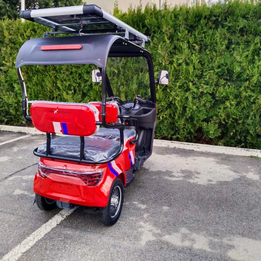 Електрическа триколка с покрив и соларен панел - 2000W + USB и радио - Image 4