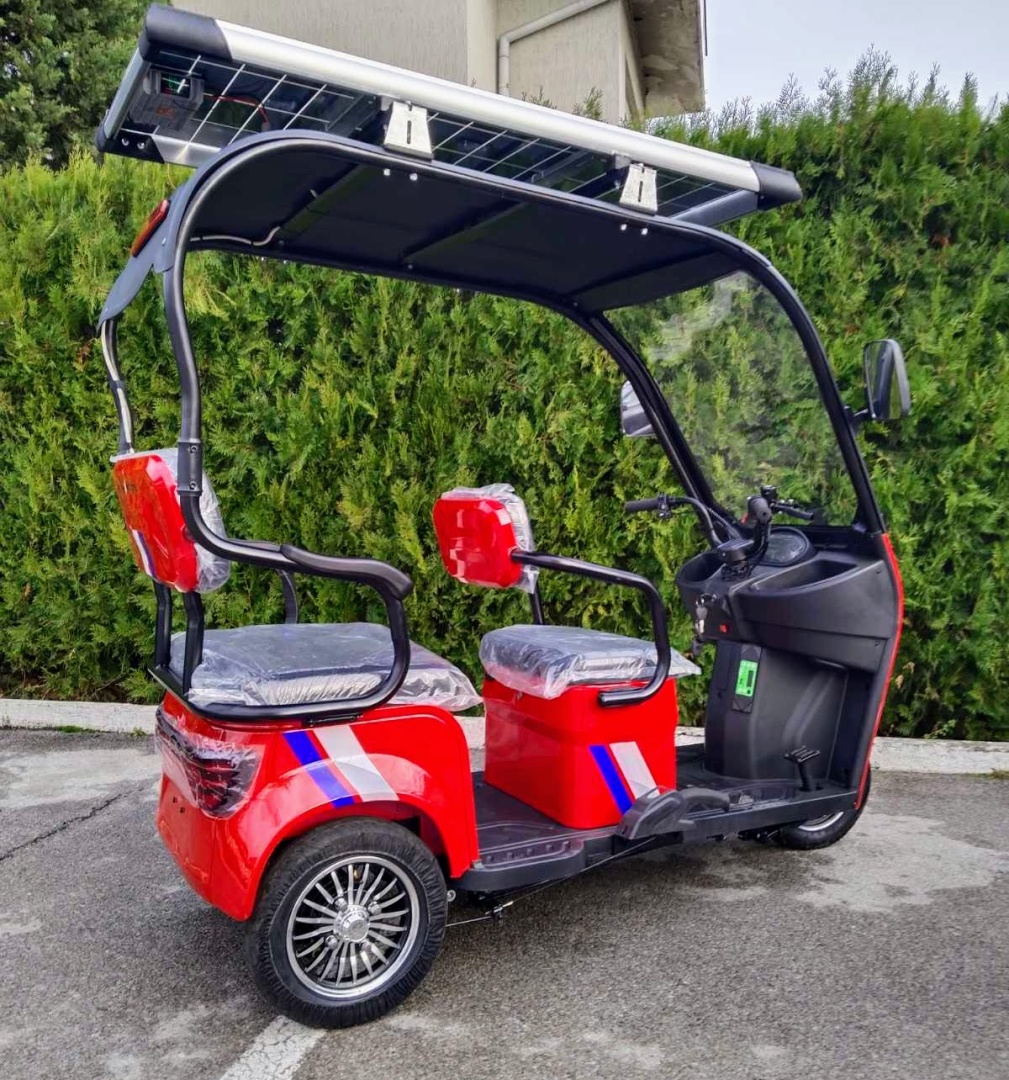 Електрическа триколка с покрив и соларен панел - 2000W + USB и радио - Image 5