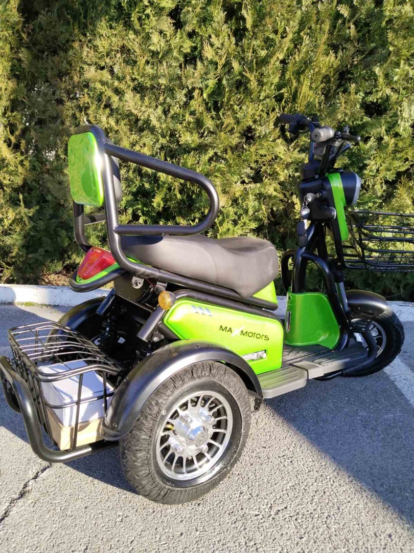 Двуместна Електрическа Триколка MaxMotors Pudding 1200W Green - Image 3