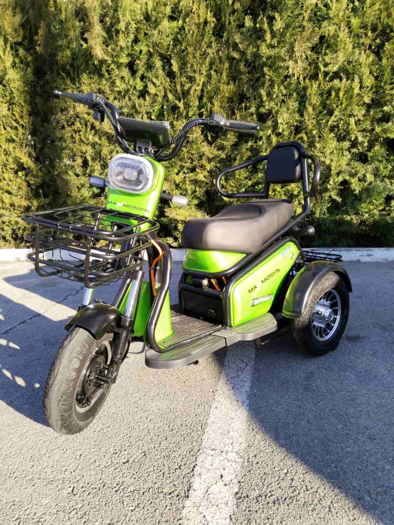 Двуместна Електрическа Триколка MaxMotors Pudding 1200W Green