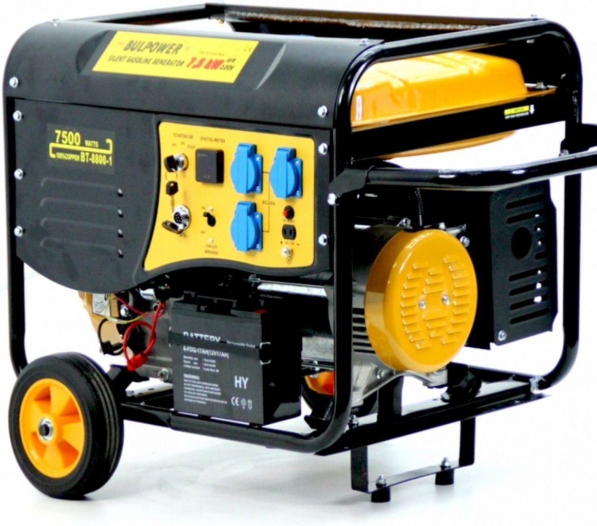 Бензинови Дигитални Четиритактови Генератори Bulpower За Монофазен Ток – 7.5 KW - Image 2
