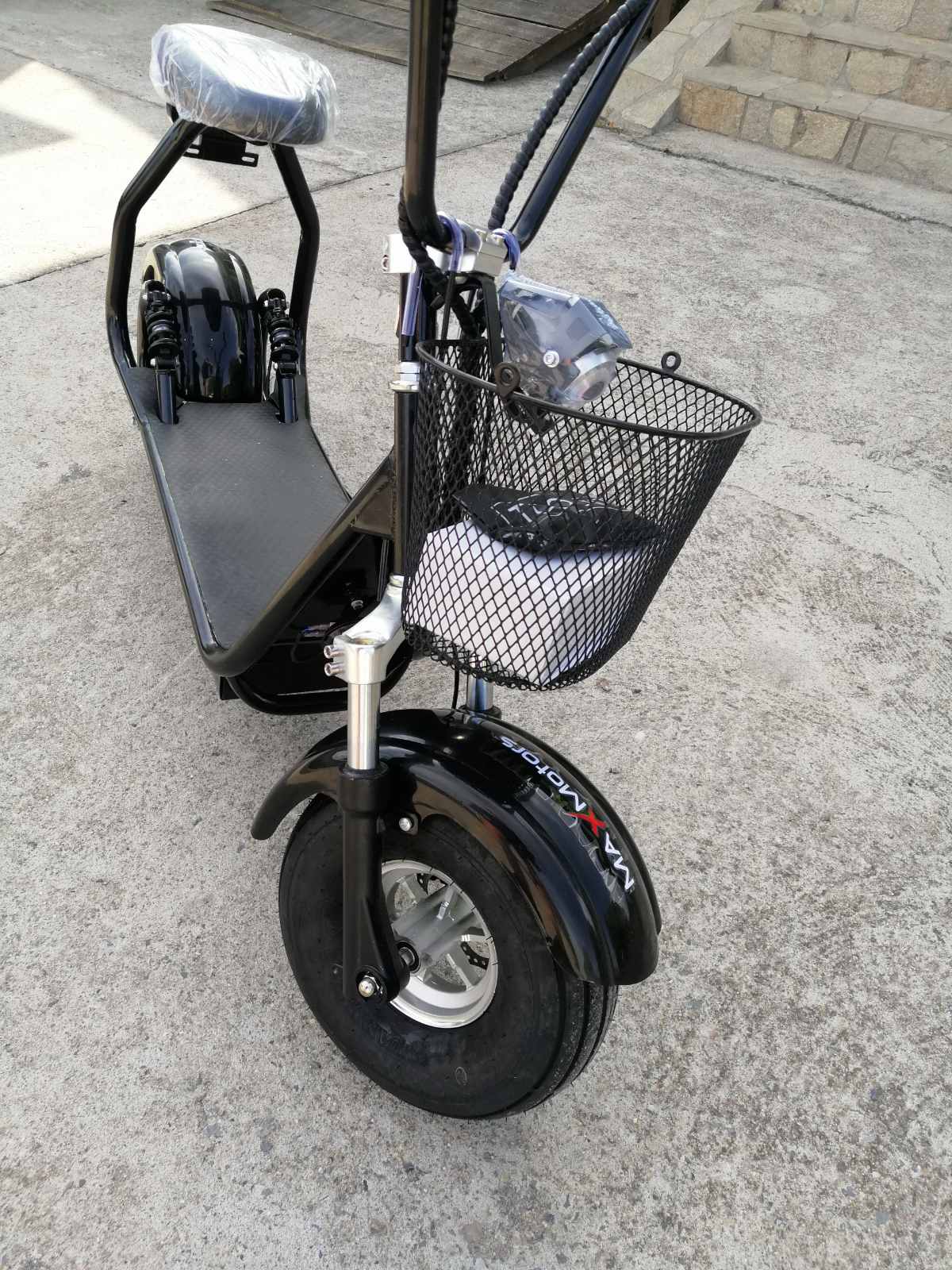 Електрически скутер Maxmotors Little City Harley 1200W Черен - Image 6
