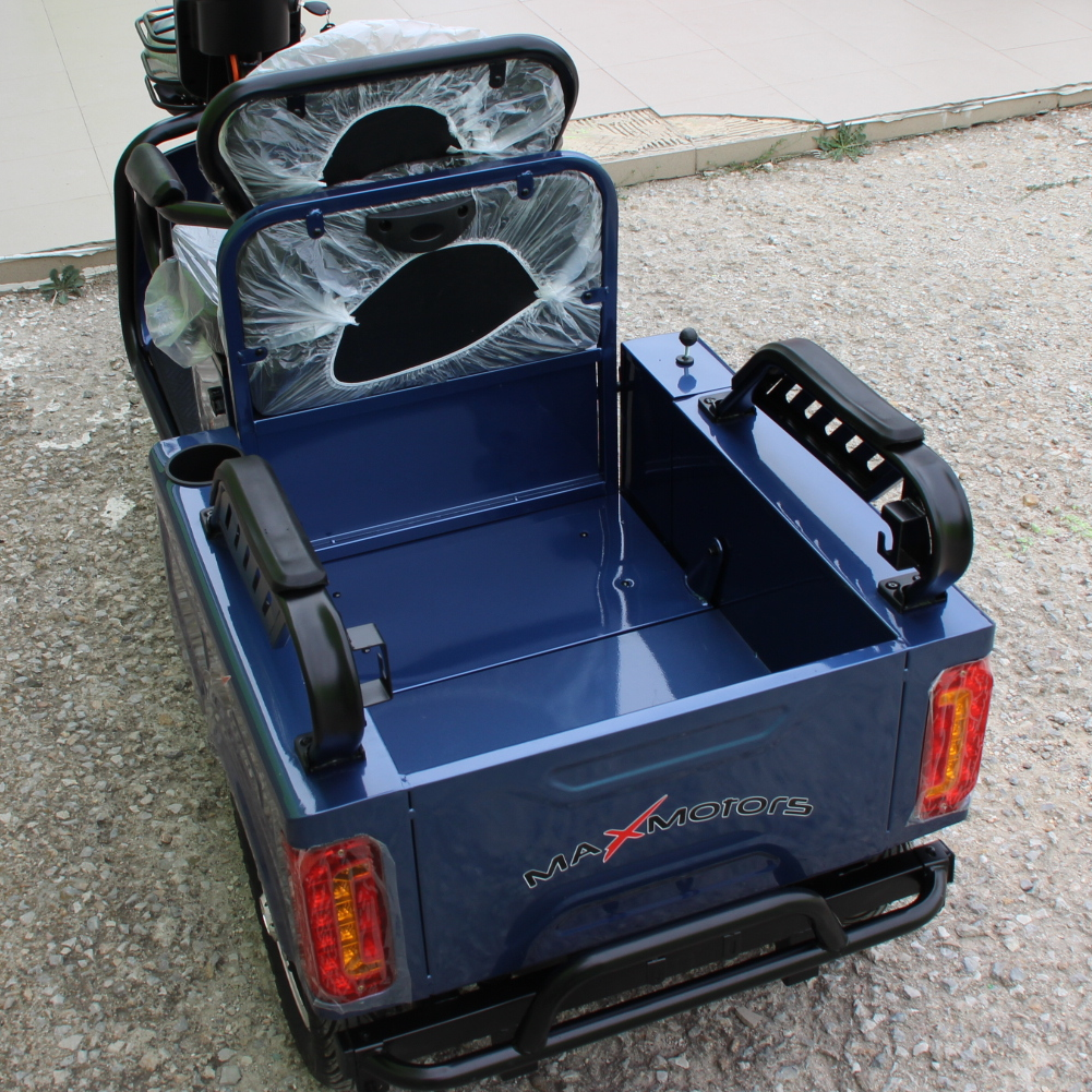Двуместна електрическа триколка MAX MOTORS 1500W 20 AH Blue - Image 6