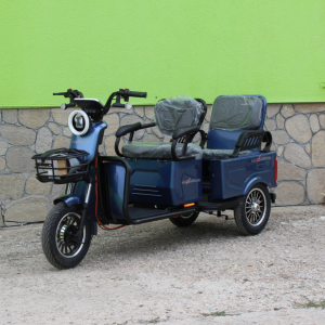 Двуместна електрическа триколка MAX MOTORS 1500W 20 AH Blue