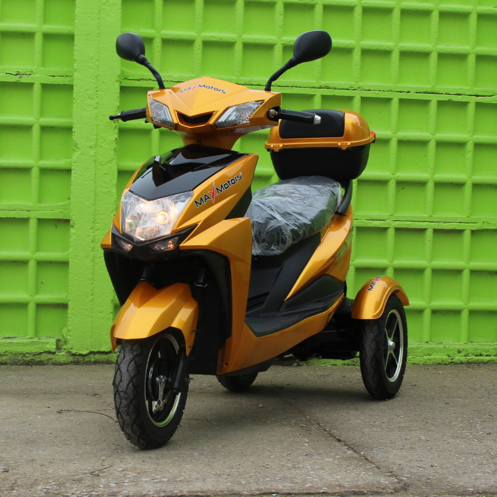 Електрическа триколка скутер | Gold, 1500W, с кош - vikilux
