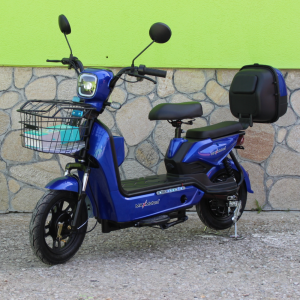 Електрически двуместен скутер – велосипед MaxMotors със 14″ гуми, 500W, 48V/15Ah