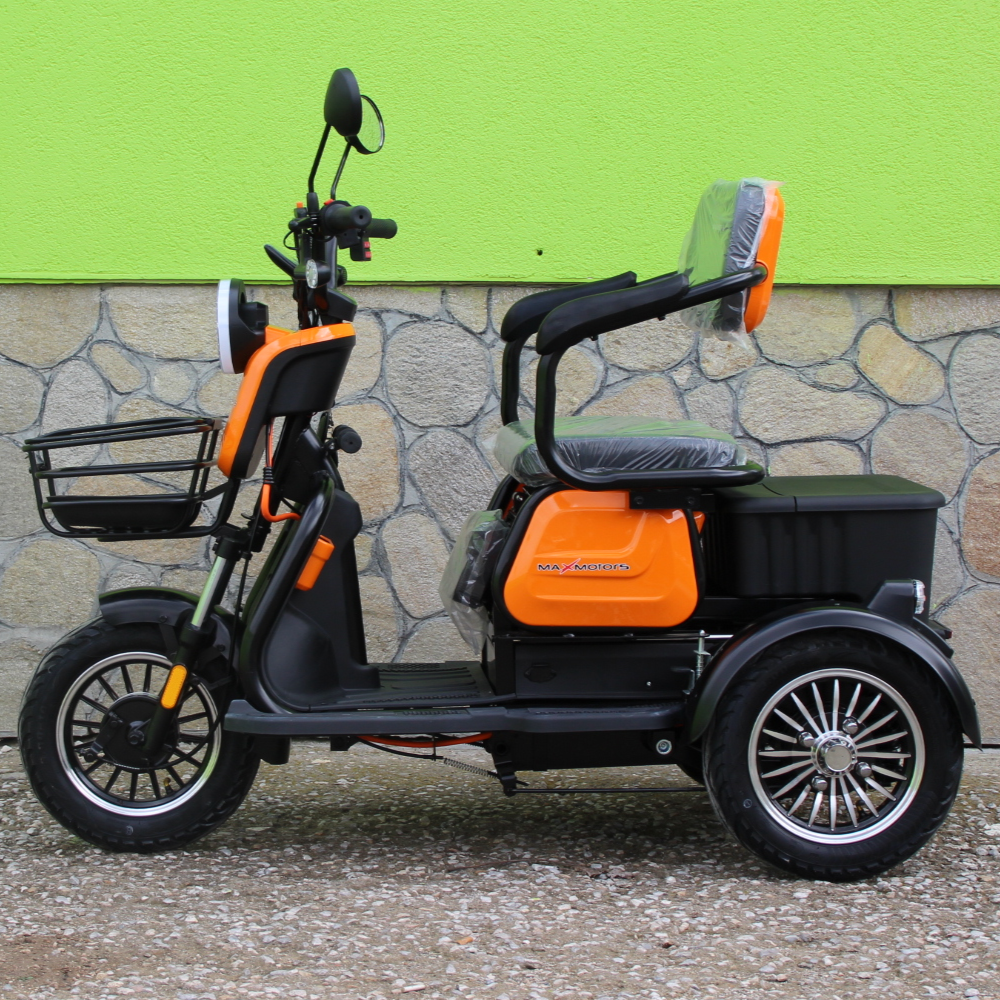 Електрическа триколка MaxMotors X1 - Уникална, NEW Модел, Оранж - Image 2