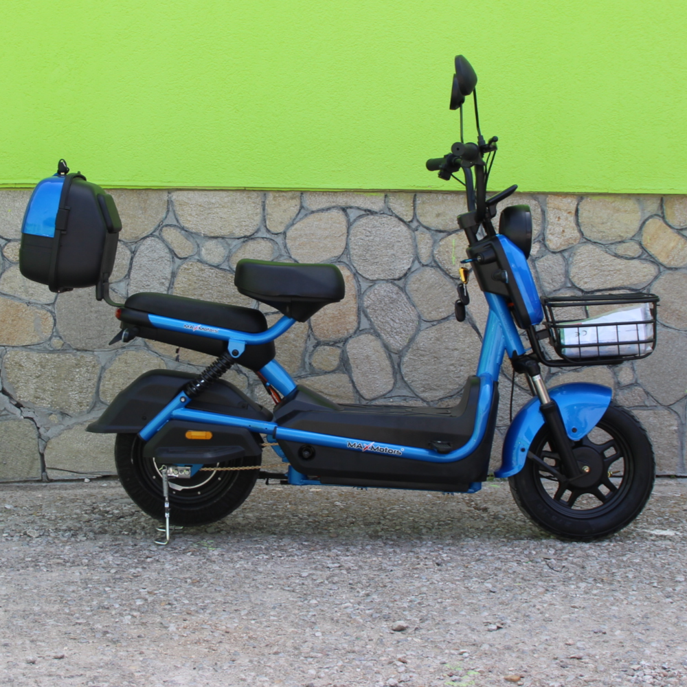 Електрически скутер с педали MaxMotors 500W/48V/15Ah – BLUE - Image 3