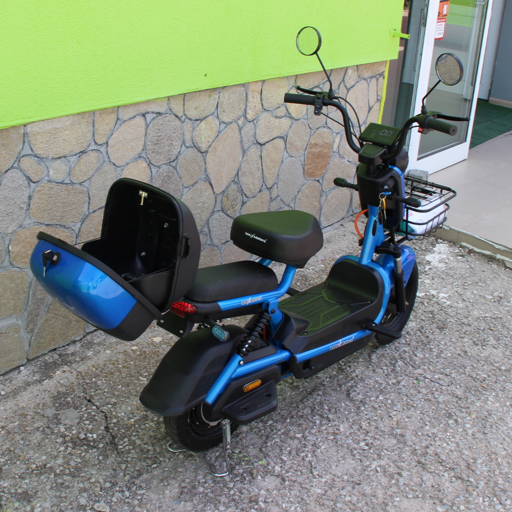 Електрически скутер с педали MaxMotors 500W/48V/15Ah – BLUE - Image 4