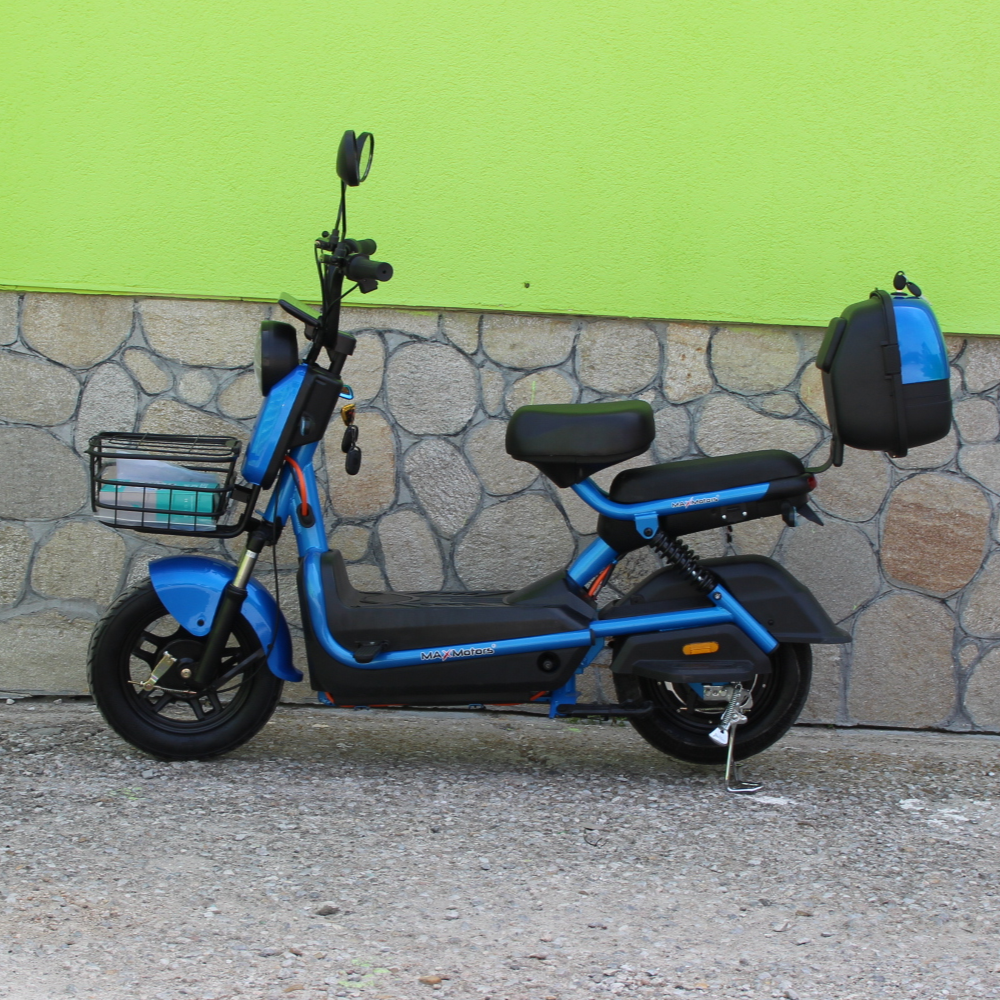 Електрически скутер с педали MaxMotors 500W/48V/15Ah – BLUE - Image 9