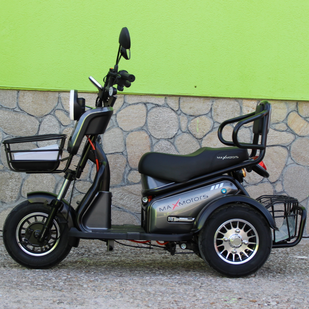 Електрическа триколка MaxMotors Pudding GRAY 1800W Двуместна - Image 3