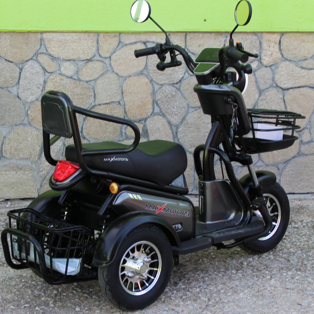 Електрическа триколка MaxMotors Pudding GRAY 1800W Двуместна - Image 4