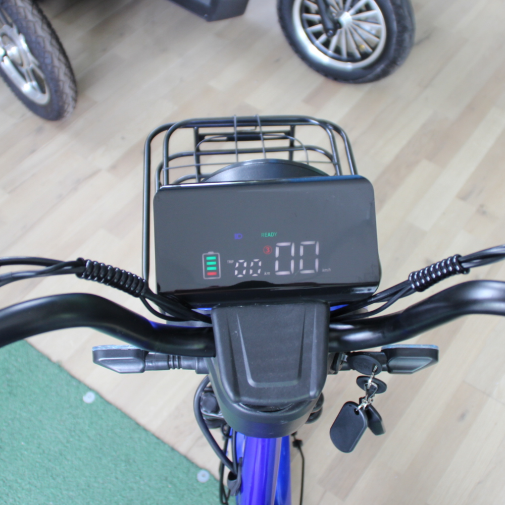 Електрически двуместен скутер – велосипед MaxMotors със 20″ гуми, 1200W, 60V/20Ah Син - Image 10