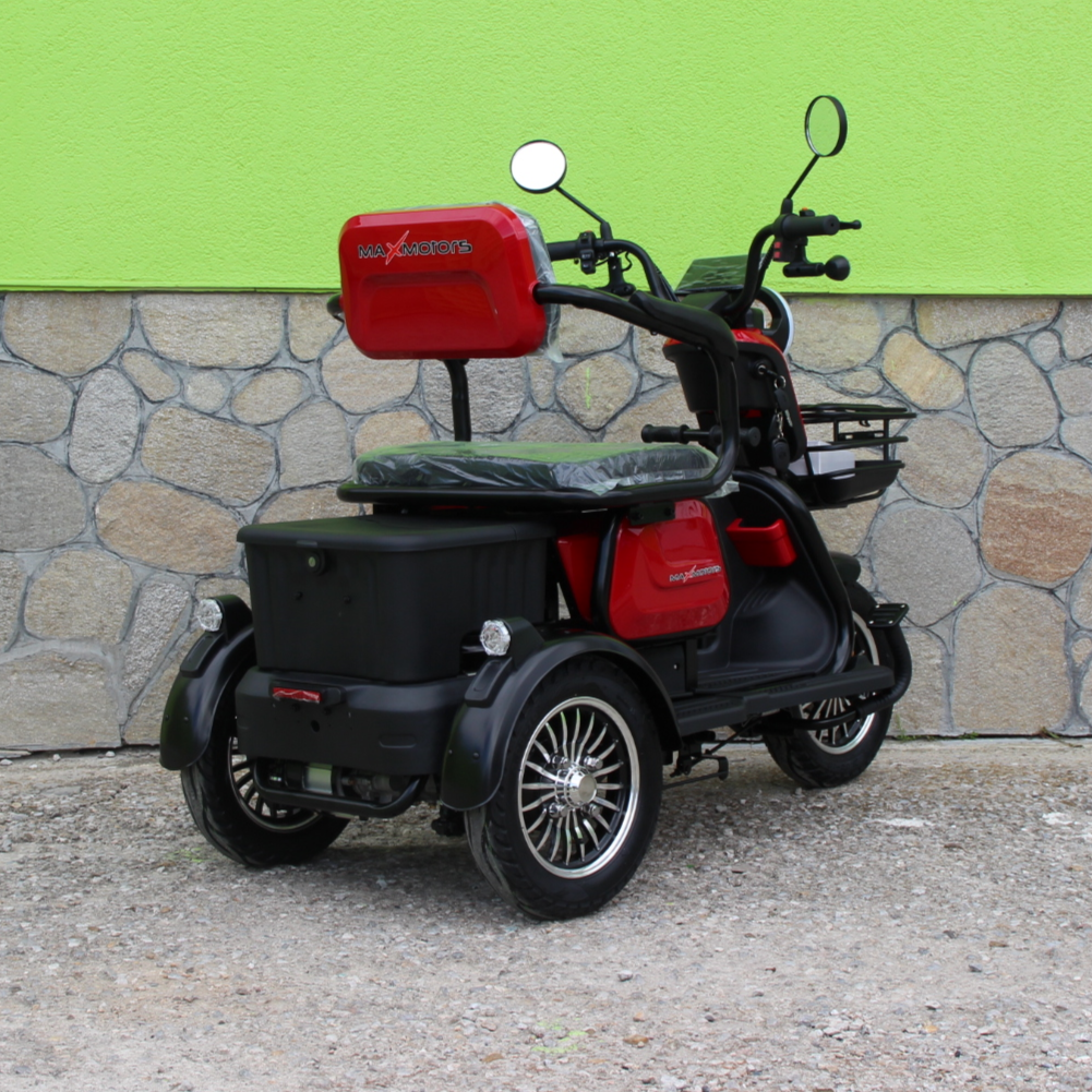 Електрическа триколка MaxMotors X1 Червена - Уникална, NEW Модел - Image 6