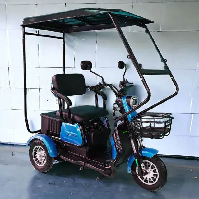 Електрическа Триколка MaxMotors триместна с покрив X1