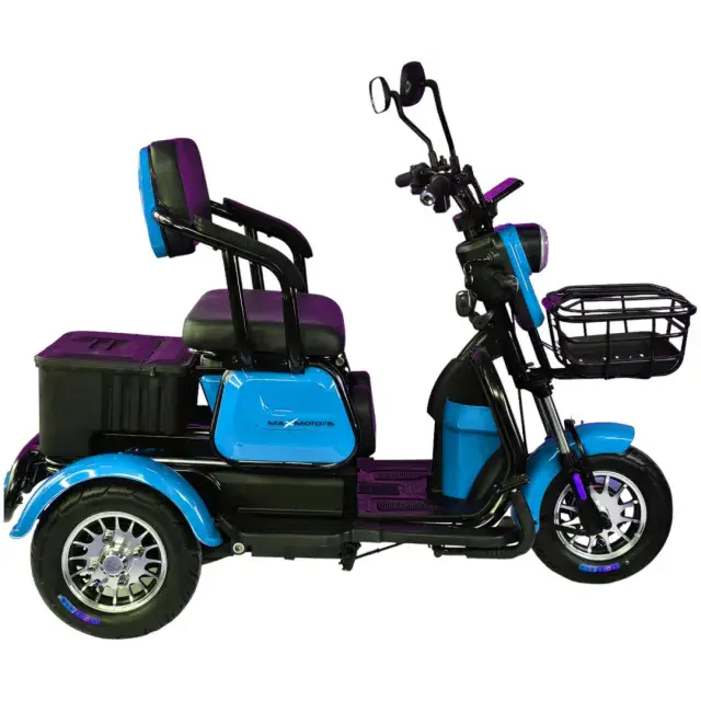 Елекрическа Триколка MaxMotors X1 1500W BLUE триместна - Image 2