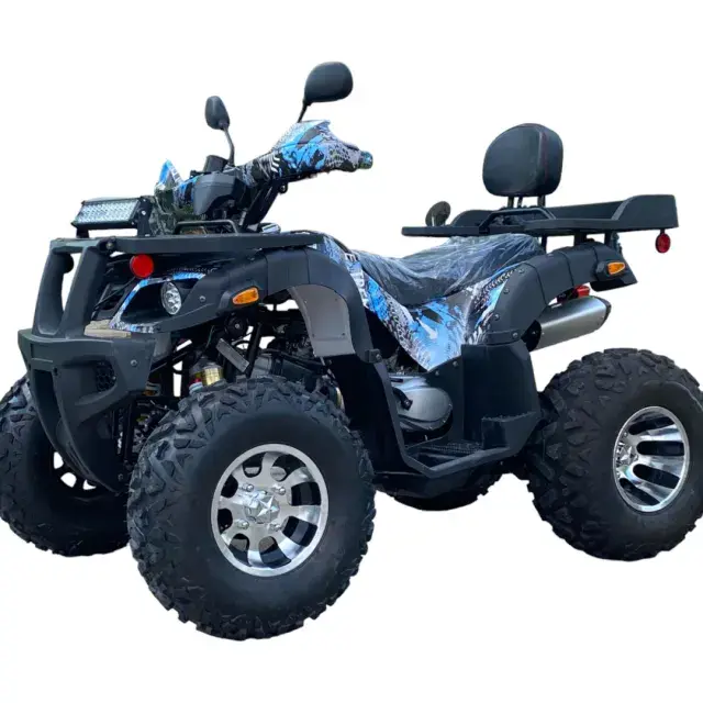 Бензиново ATV MaxMotors 200cc Grizzly PRO с LED бар - Blue Camouflage - Image 5