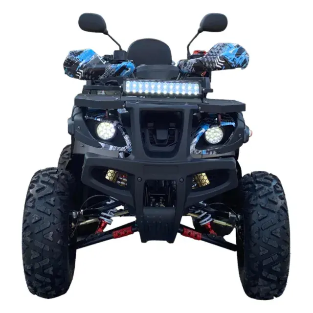 Бензиново ATV MaxMotors 200cc Grizzly PRO с LED бар - Blue Camouflage - Image 6