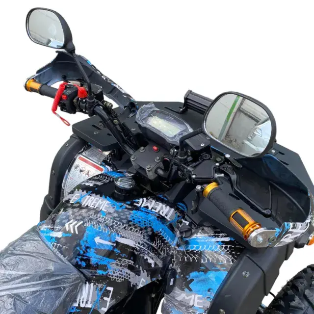 Бензиново ATV MaxMotors 200cc Grizzly PRO с LED бар - Blue Camouflage - Image 9