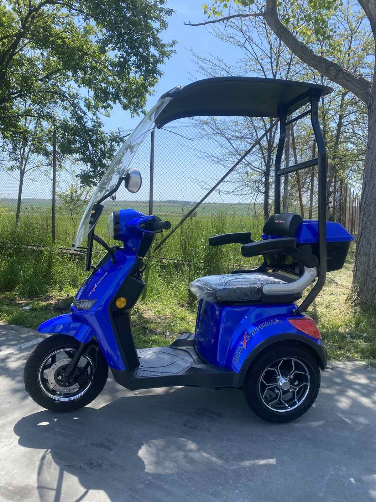 Електрическа триколка MaxMotors FM1 Lux Blue с покрив1500W - Image 3