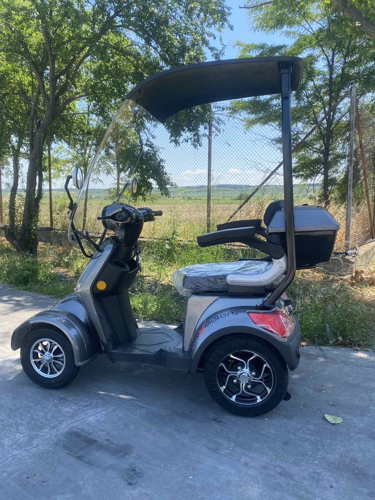 Електрическа четириколка Maxmotors 1500W FM4 сива с покрив - Image 6
