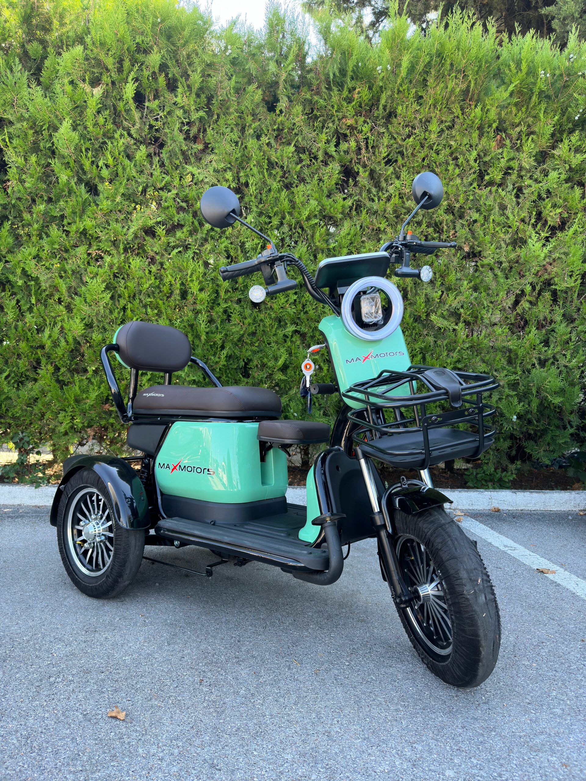 Електрическа триколка MaxMotors Grand Pudding 2000W-60V-25Ah Green, двуместна - Image 2