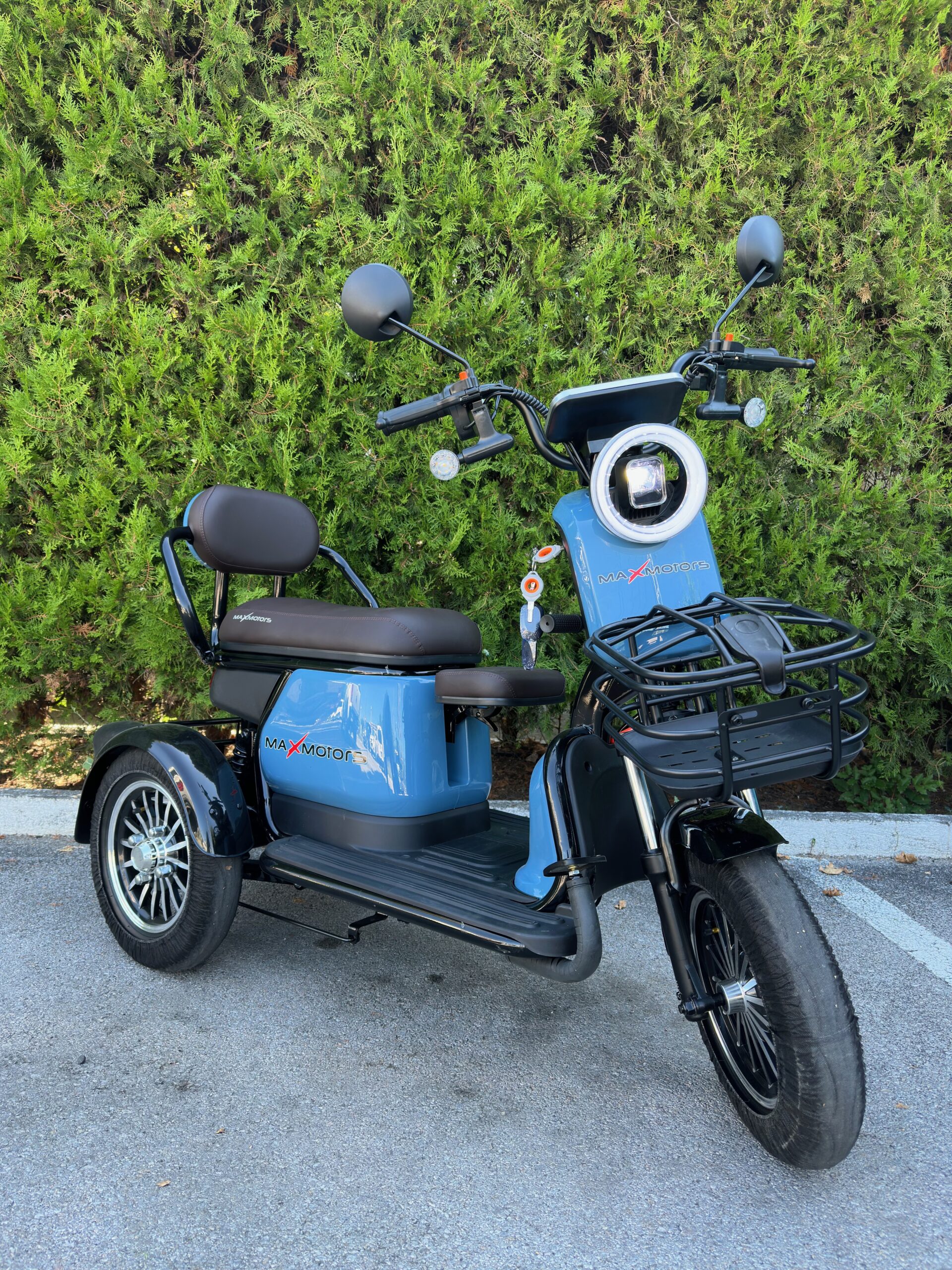 Електрическа триколка MaxMotors Grand Pudding 2000W-60V-25Ah Blue, двуместна - Image 2