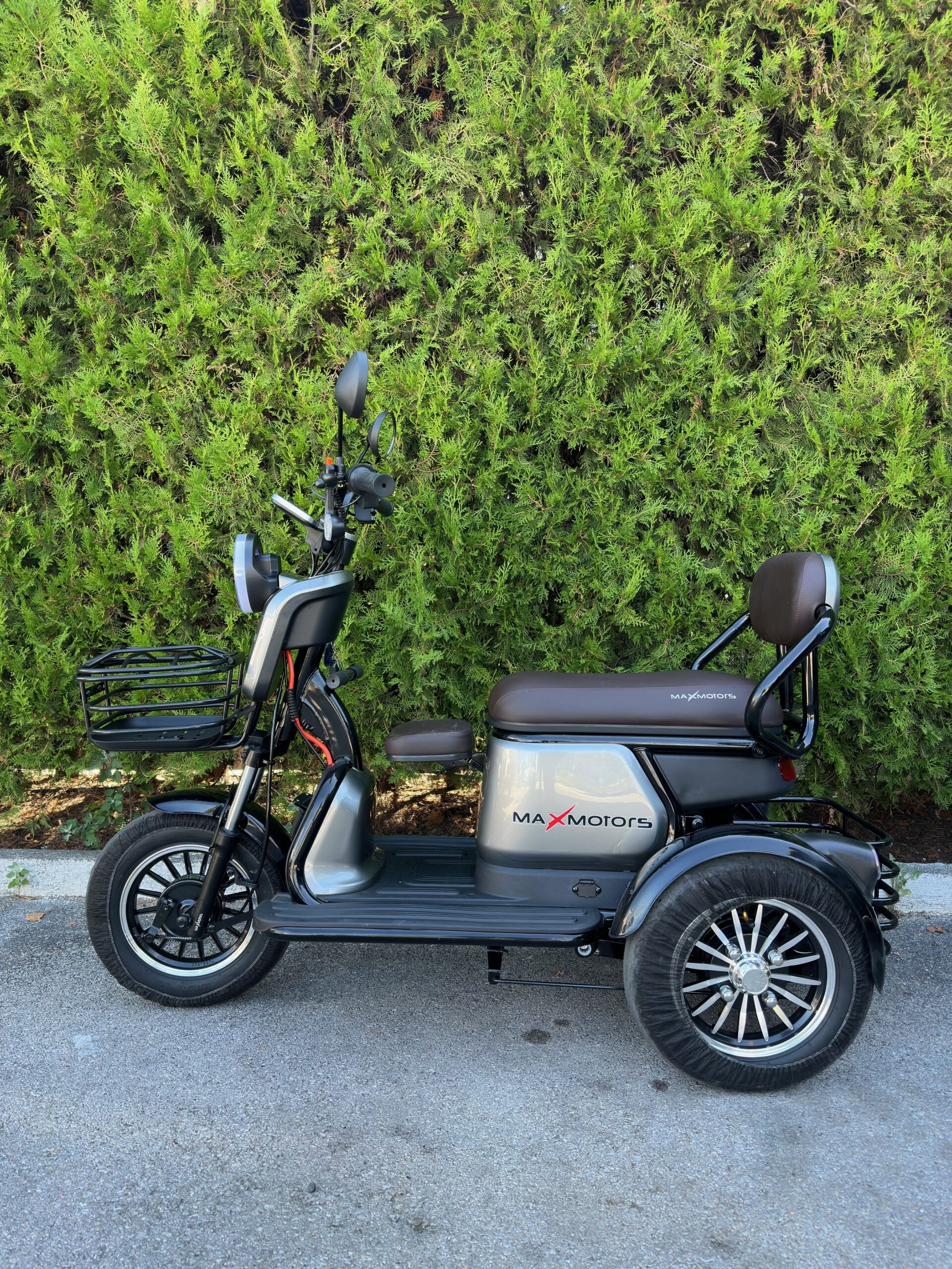 Електрическа триколка MaxMotors Grand Pudding 2000W-60V-25Ah Gray, двуместна - Image 2