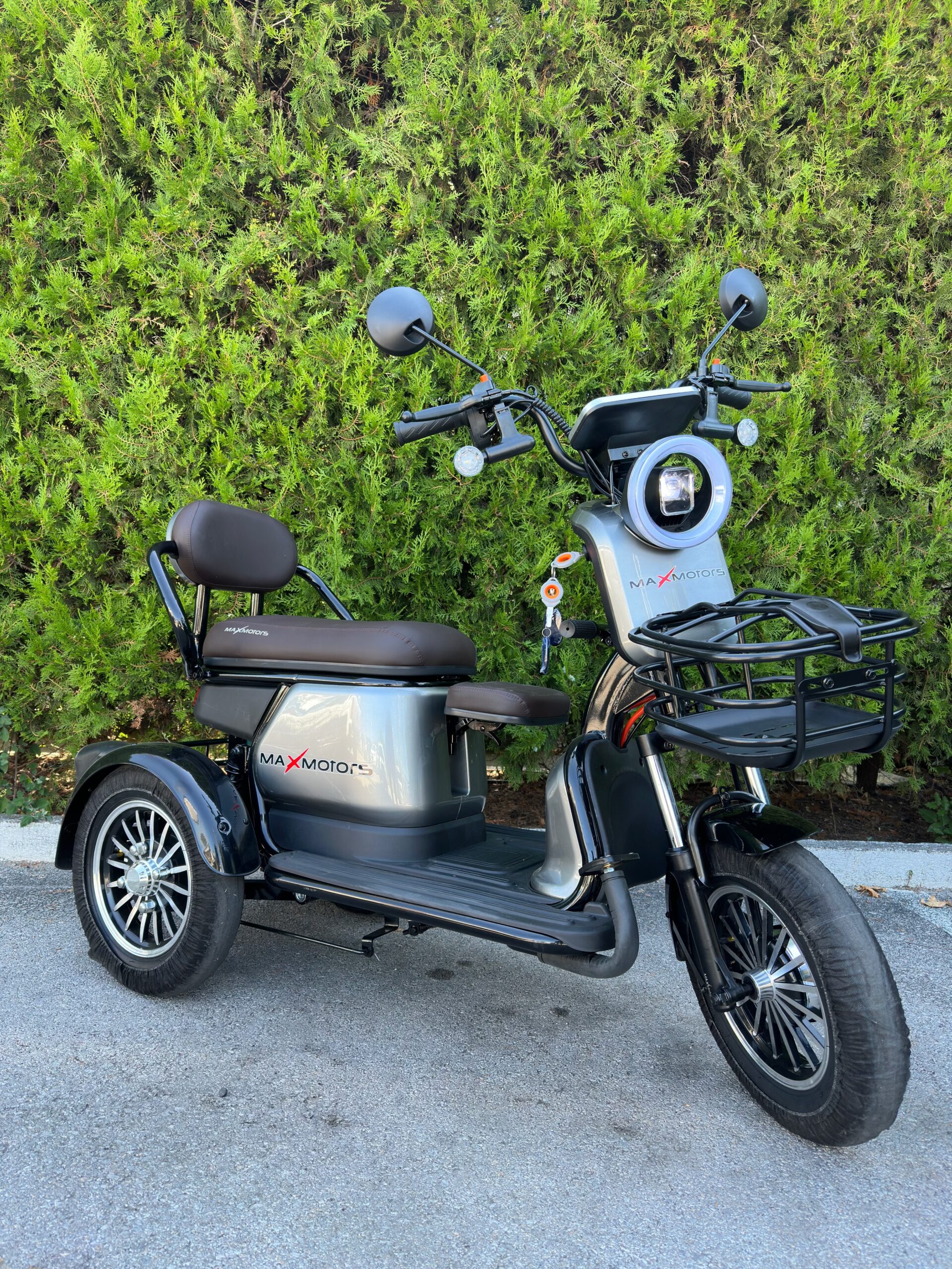 Електрическа триколка MaxMotors Grand Pudding 2000W-60V-25Ah Gray, двуместна - Image 3