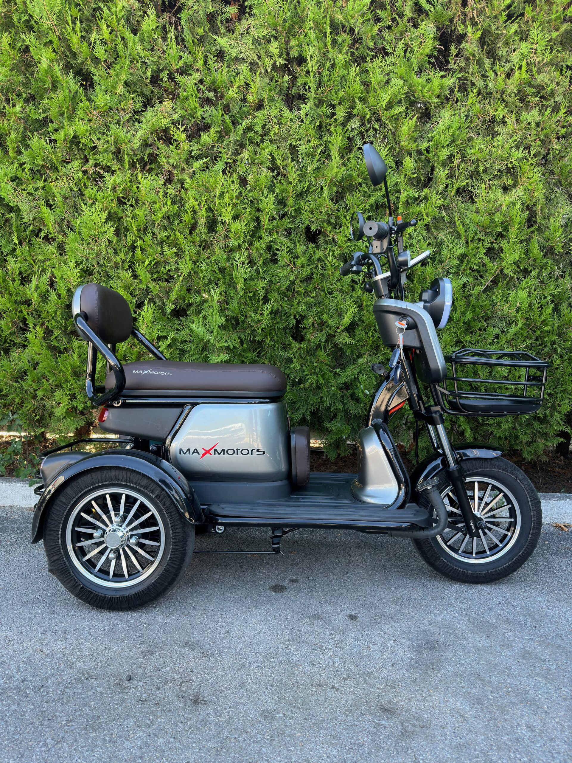 Електрическа триколка MaxMotors Grand Pudding 2000W-60V-25Ah Gray, двуместна - Image 4